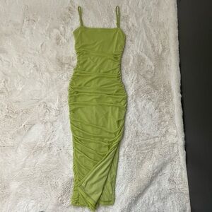 FOREVER 21 Lime Green Midi Bodycon Dress